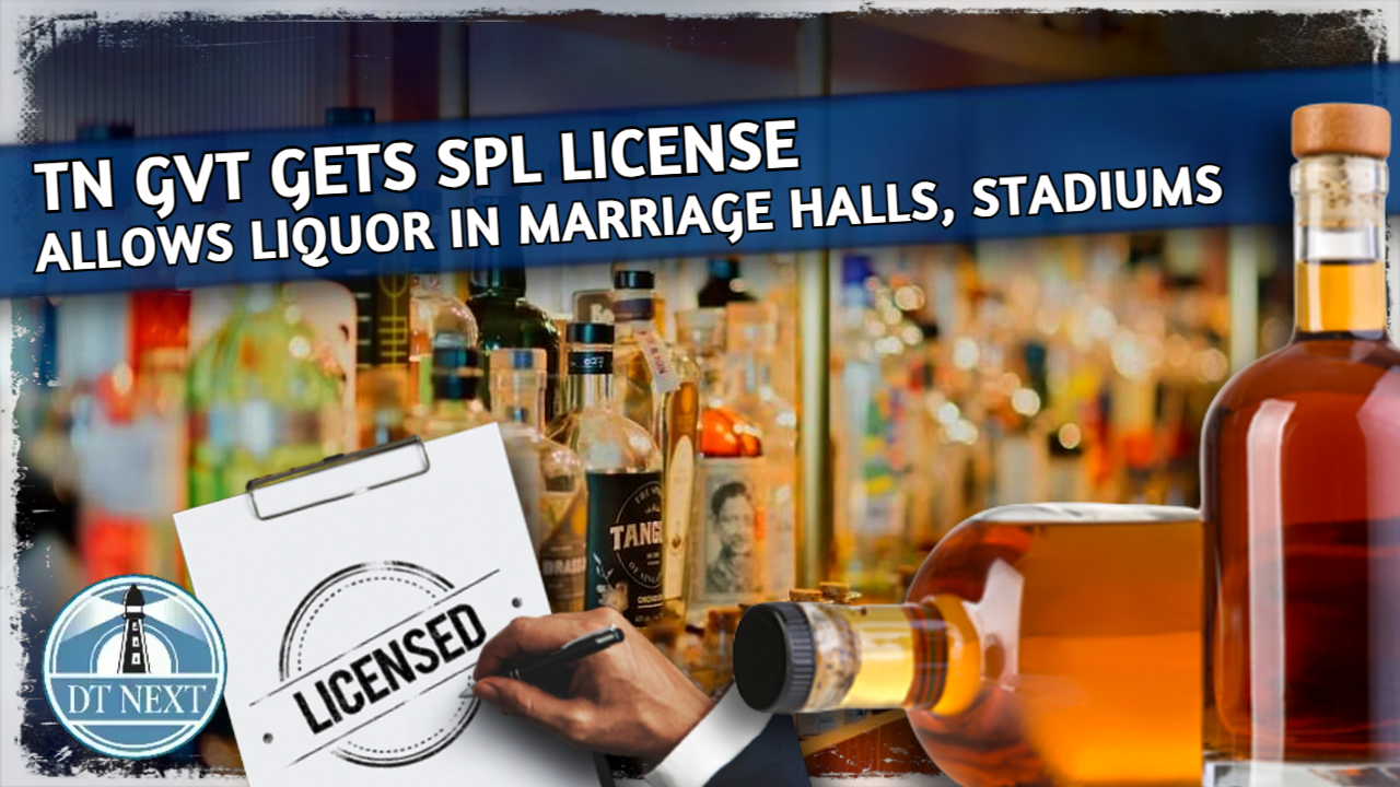 TN govt gets spl license for allowing liquor in marriage halls, stadiums TN govt gets spl license for allowing liquor in marriage halls, stadiums