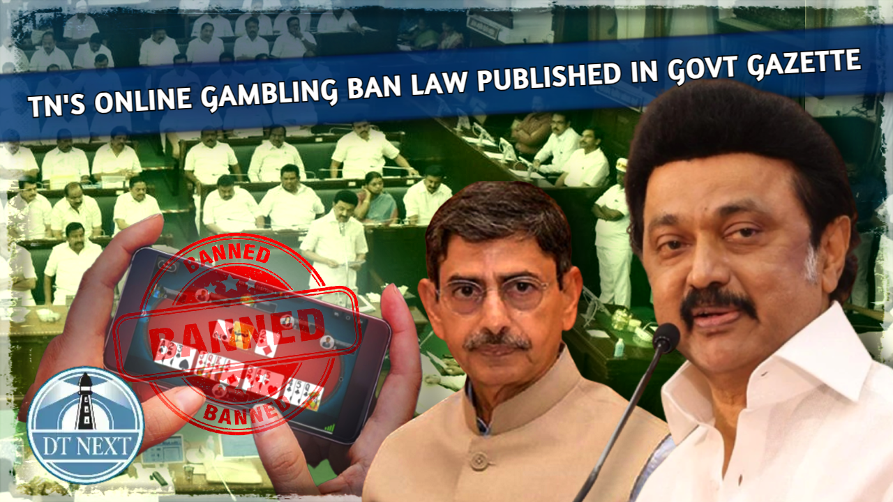 TNs online gambling ban law published in Govt Gazette TNs online gambling ban law published in Govt Gazette