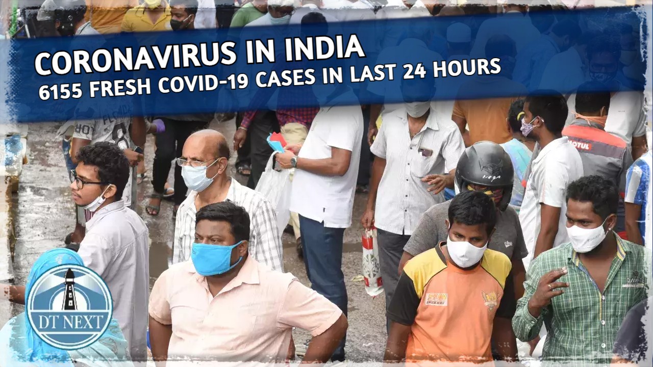 India registers 6155 fresh Covid cases in last 24 hours