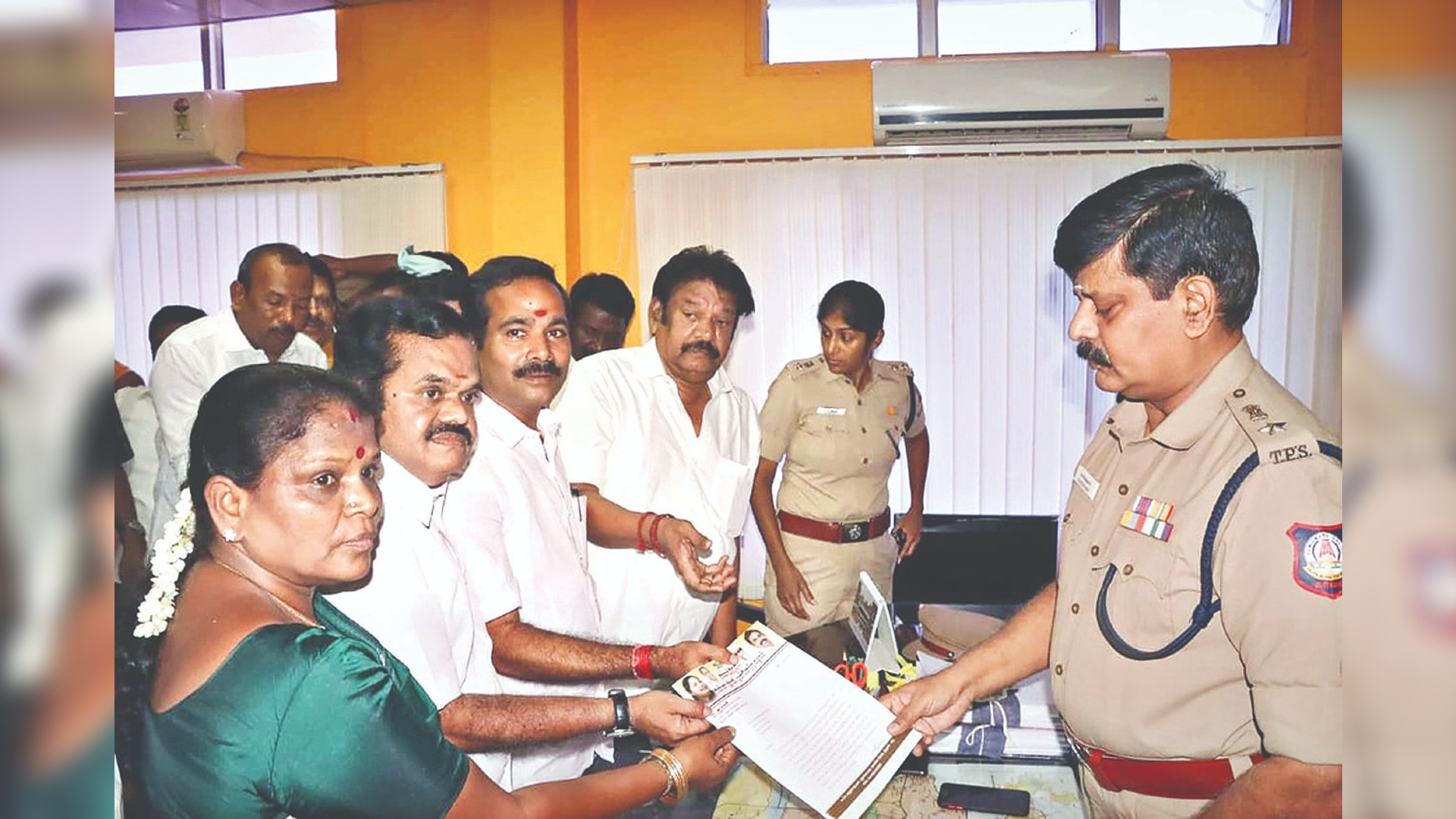 AIADMK leaders petition police to stop OPS from using party flag