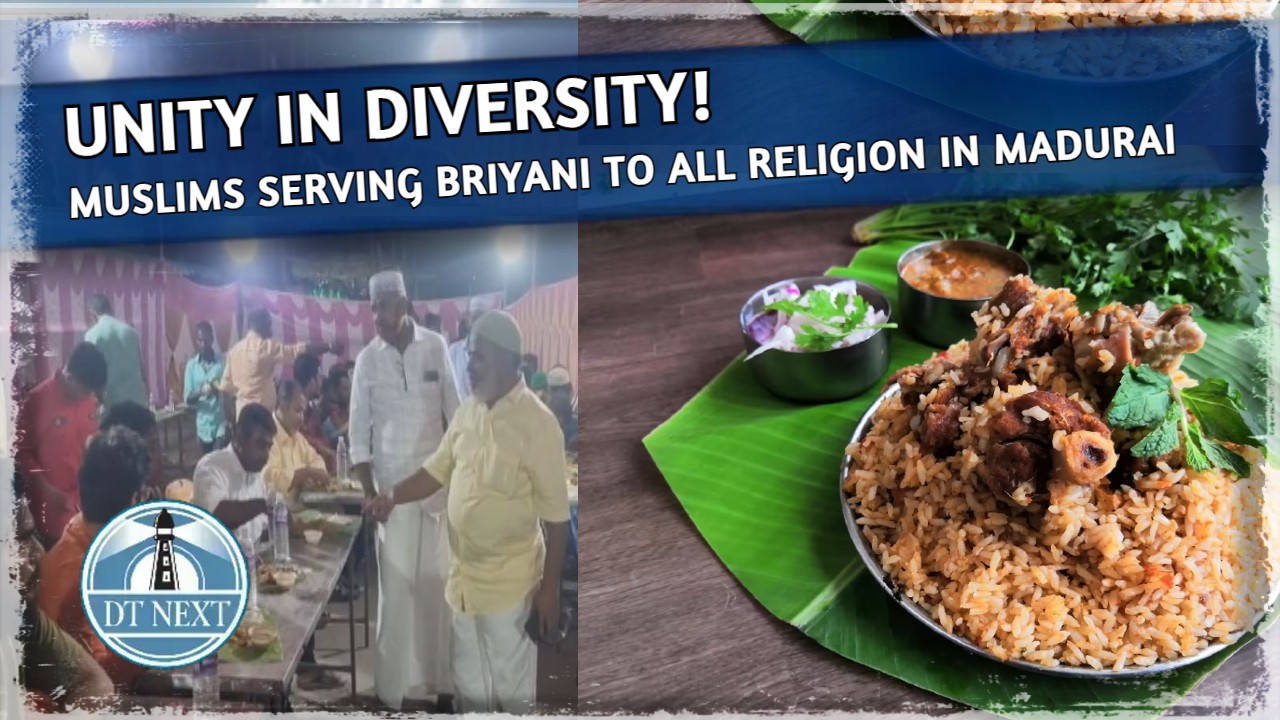 Muslims serving briyani to all religion in Madurai Muslims serving briyani to all religion in Madurai