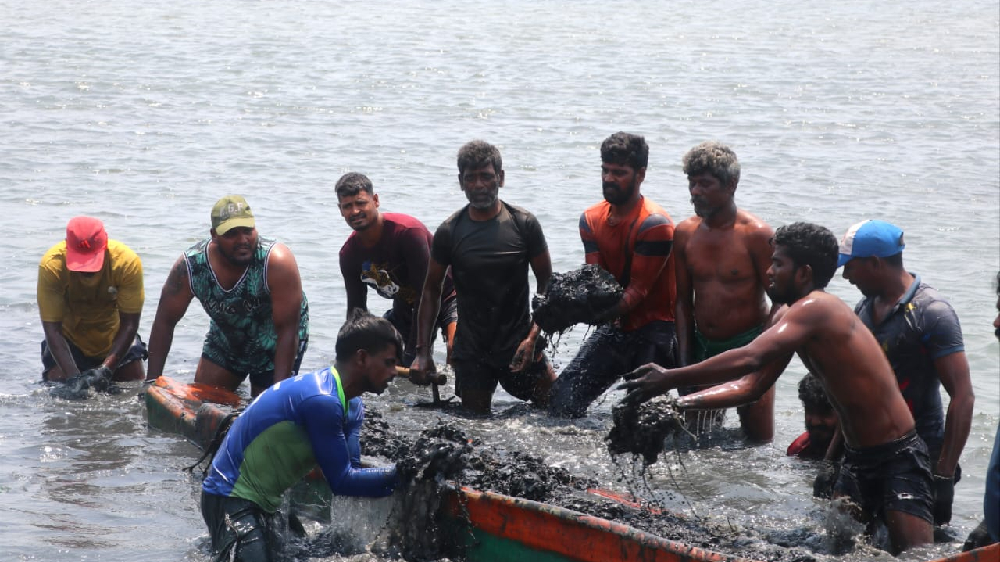 Fishermen remove invasive species from Kosasthalaiyar River