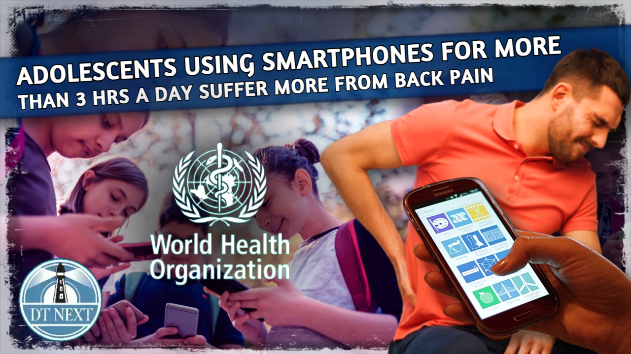 Staring at smartphones for hours can lead to back pain Staring at smartphones for hours can lead to back pain