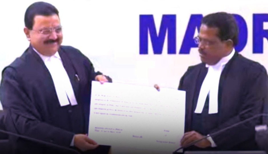 Justice Devaraju Nagarjun sworn in as addl judge of Madras HC
