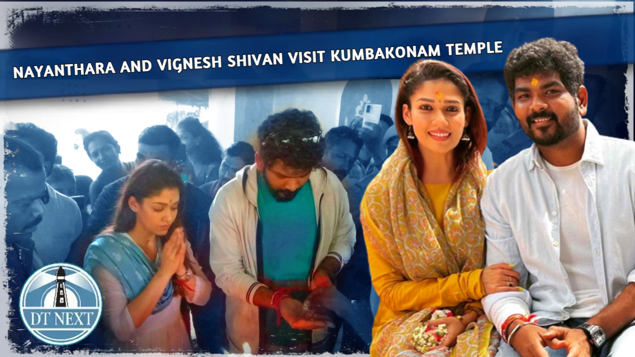 Nayanthara and Vignesh Shivan visit Kumbakonam temple Nayanthara and Vignesh Shivan visit Kumbakonam temple