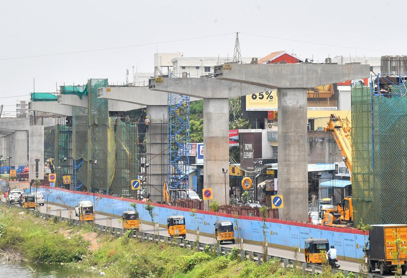 Traffic diversions in Assisi Nagar due to CMRL work