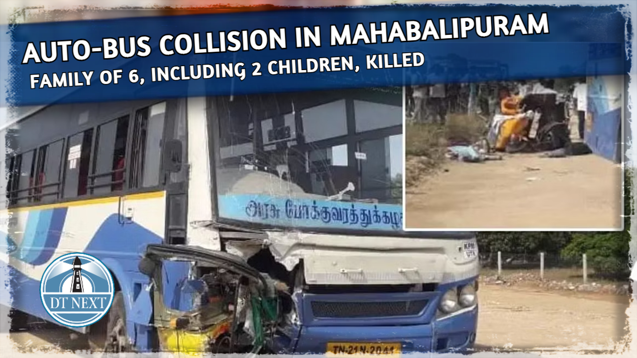 6, including 2 children, killed in auto-bus collision in Mahabalipuram