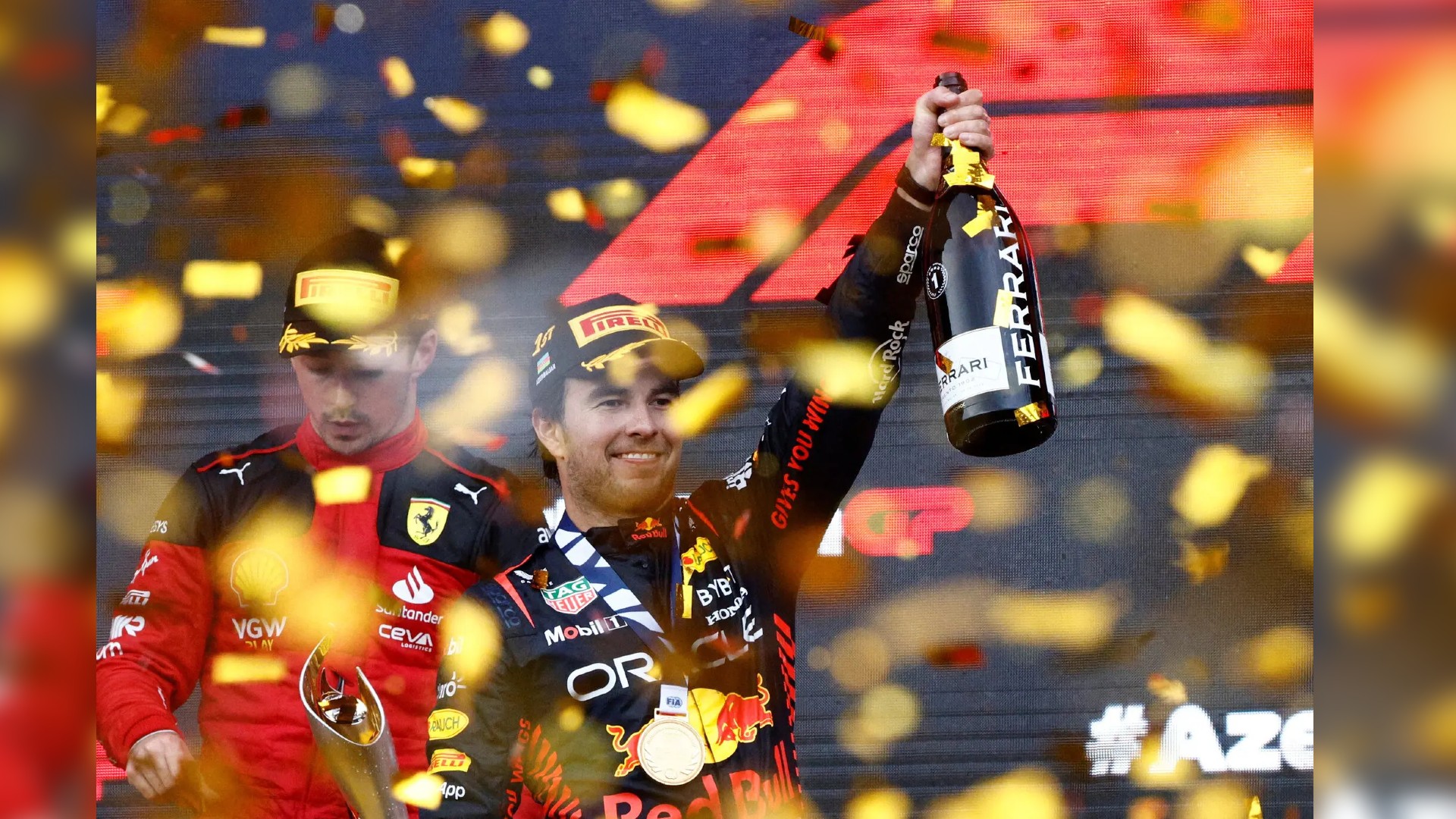 Sergio Perez wins Azerbaijan GP