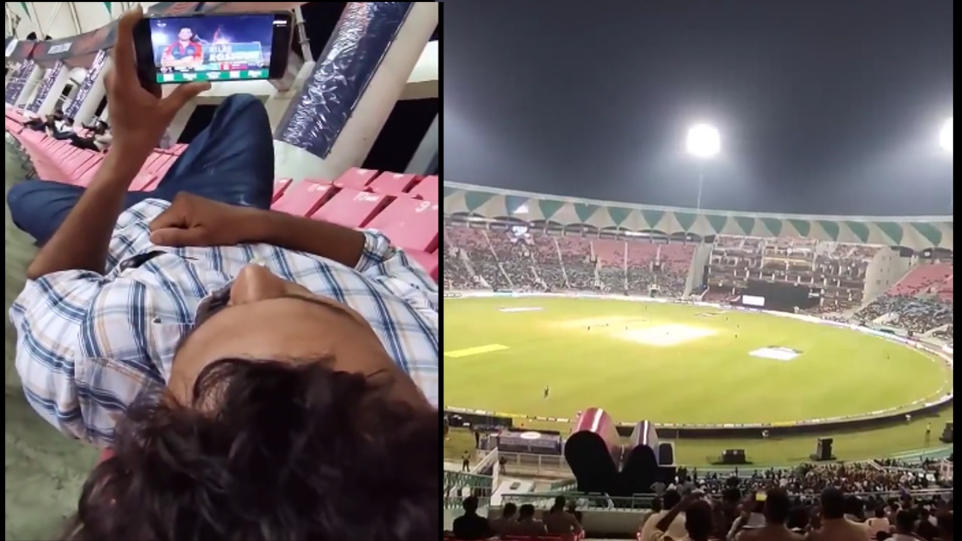 Viral: Man watches IPL match on phone inside stadium