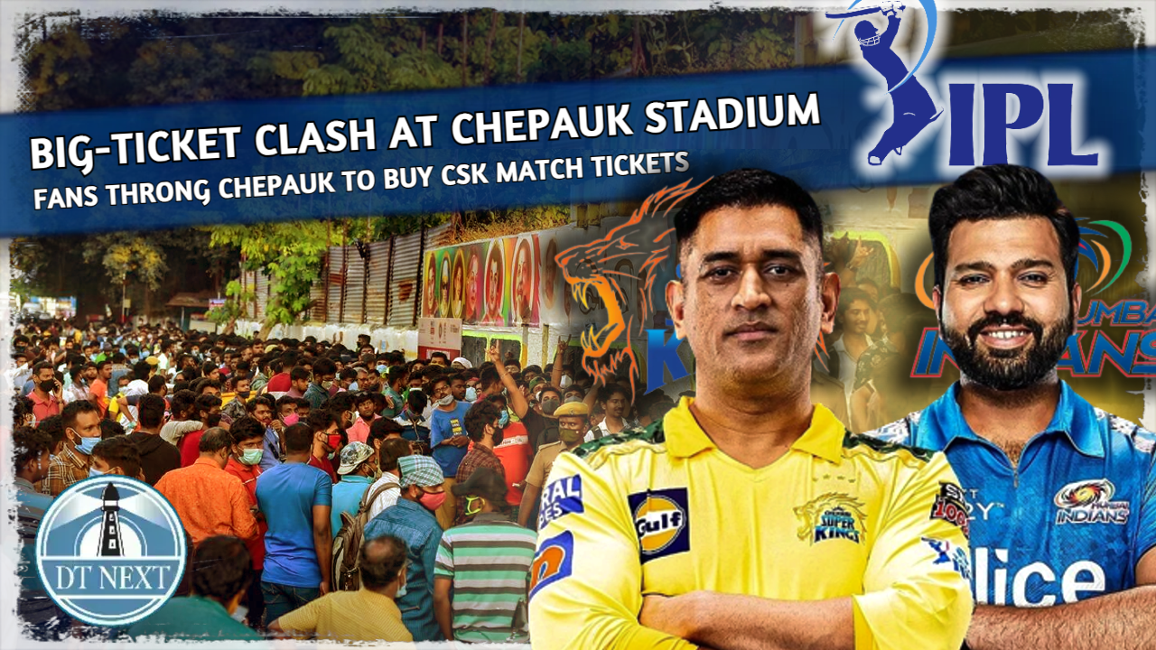 As CSK tickets open today, fans throng Chepauk stadium