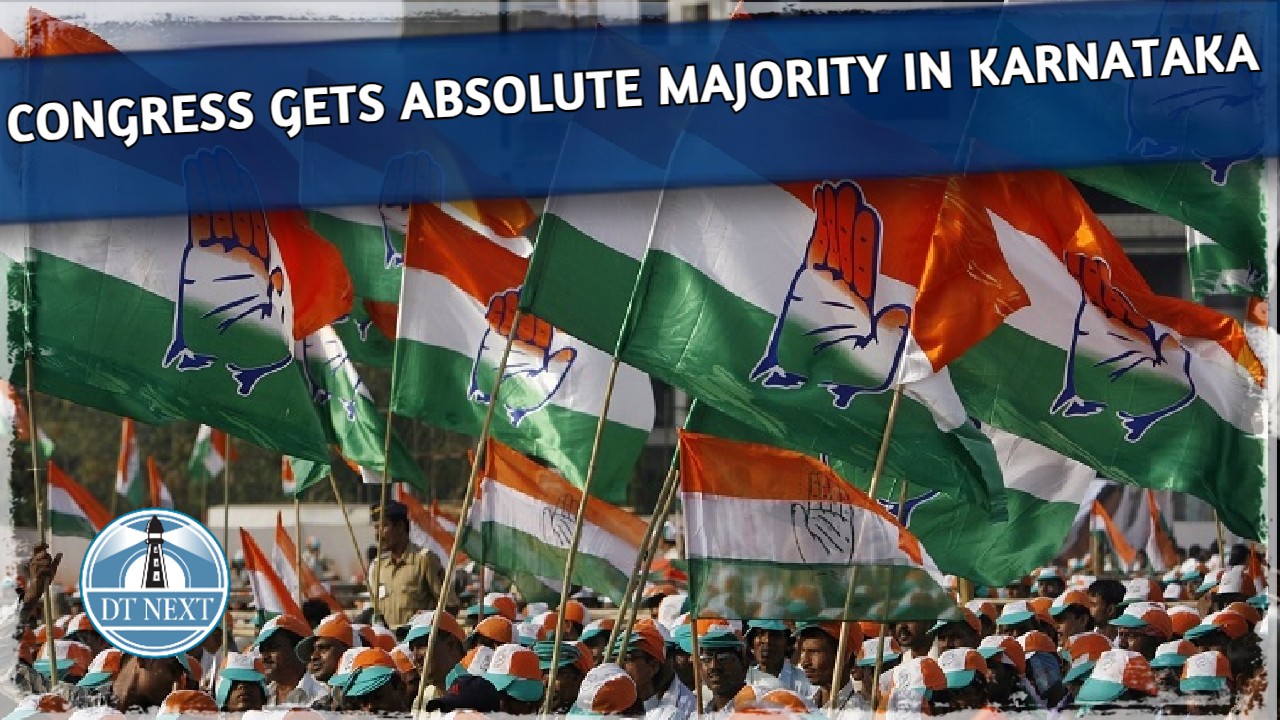 Congress gets absolute majority in Karnataka Congress gets absolute majority in Karnataka
