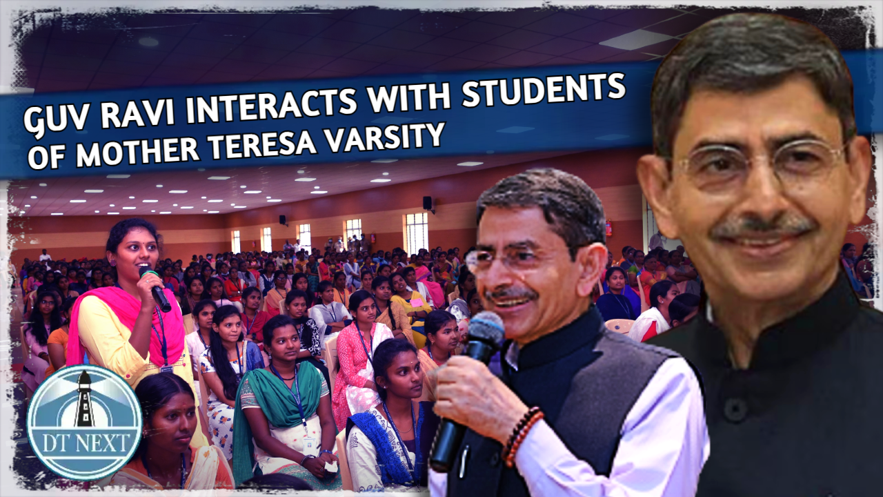 Guv Ravi interacts with students of Mother Teresa varsity in Kodai Guv Ravi interacts with students of Mother Teresa varsity in Kodai