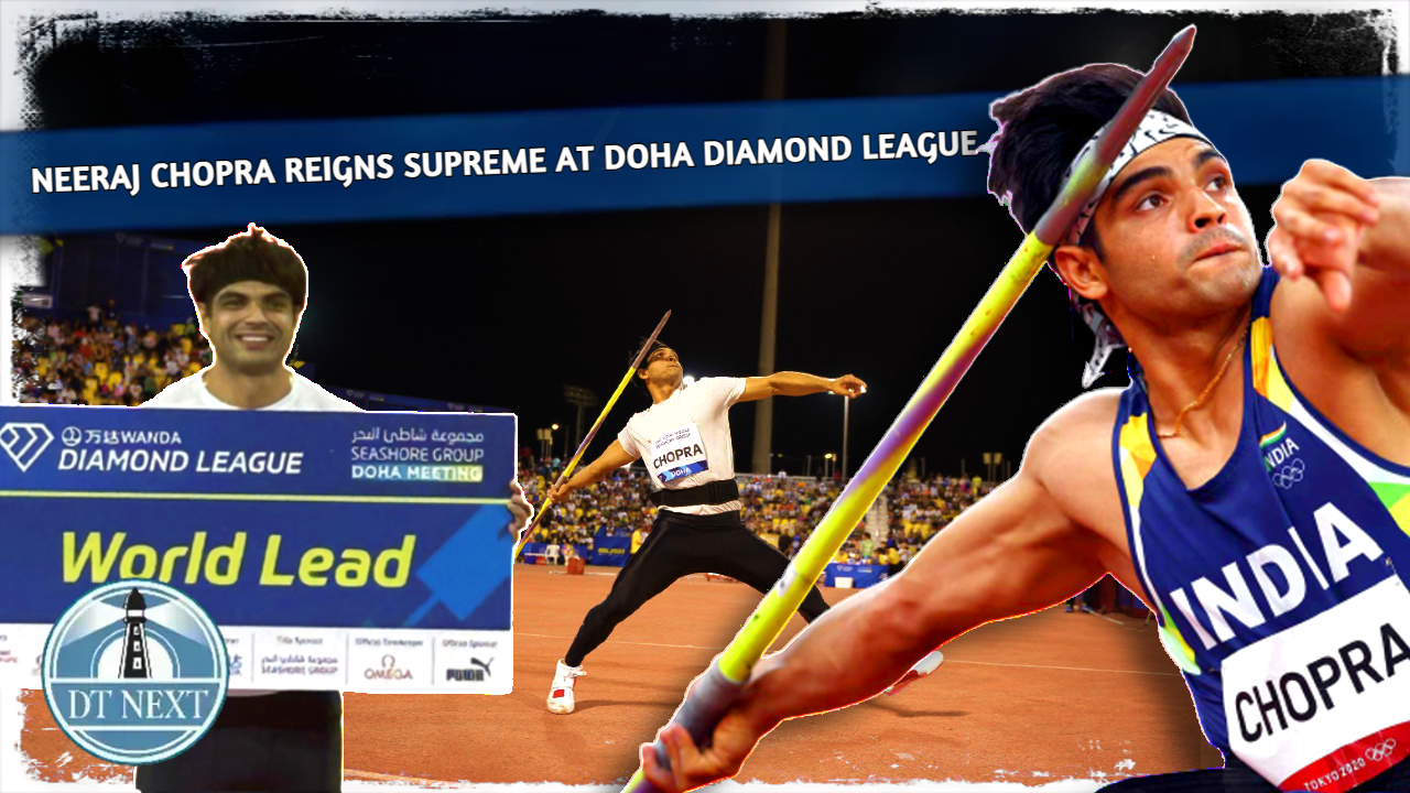 Neeraj Chopra reigns supreme at Doha Diamond League Neeraj Chopra reigns supreme at Doha Diamond League