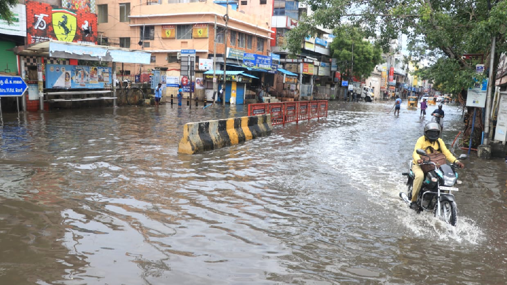 Chennai rains: GP Road closed due to water stagnation