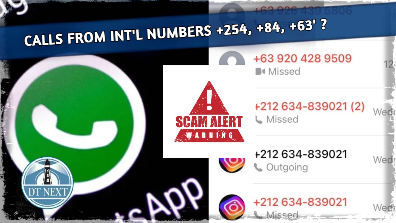 Report & block calls from intl numbers starting with +254, +84, +63