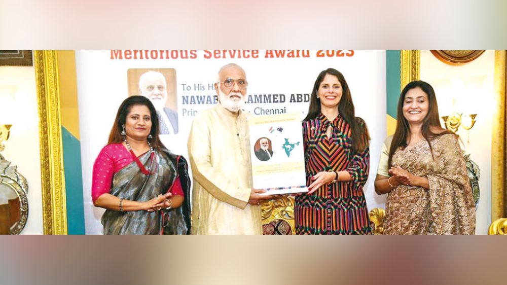 Prince of Arcot receives IAA Award for meritorious service