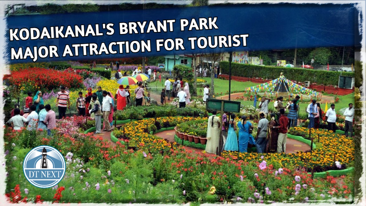 Tourists gathered at the Kodaikanals bryant park Tourists gathered at the Kodaikanals bryant park