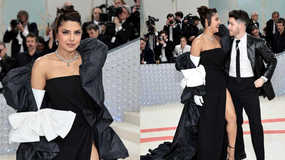 Met Gala 2023: Priyanka & Jonas twin in black Valentino ensembles Met Gala 2023: Priyanka & Jonas twin in black Valentino ensembles