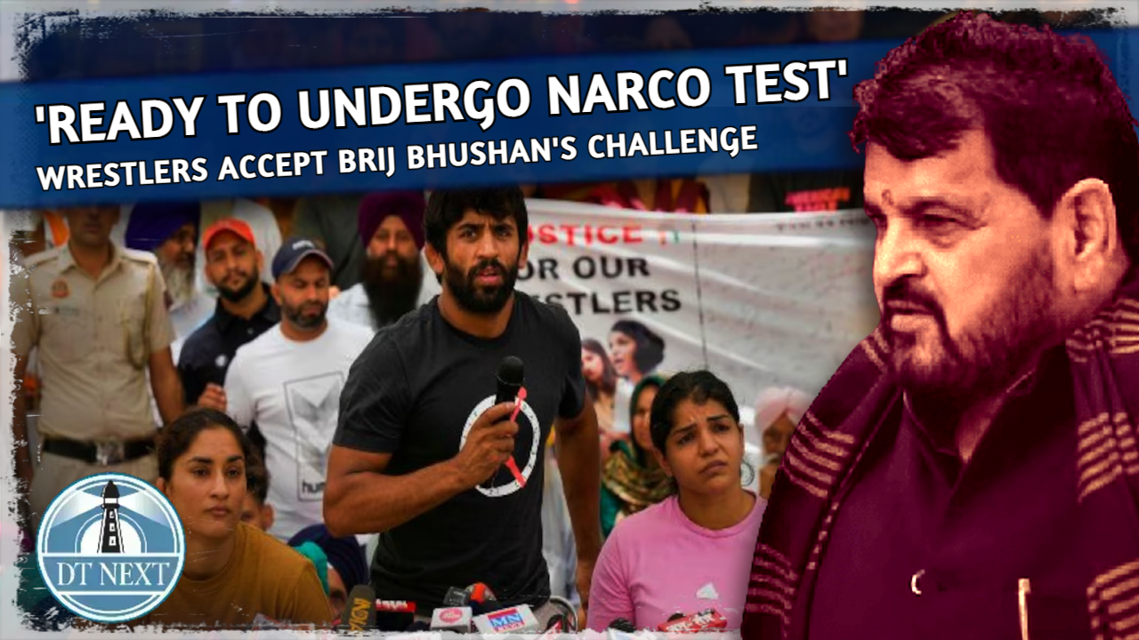 Bajrang and Vinesh over Brij Bhushans narco test demand Bajrang and Vinesh over Brij Bhushans narco test demand