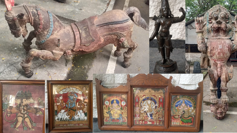 14 more antique artefacts recovered from house in RA Puram 14 more antique artefacts recovered from house in RA Puram