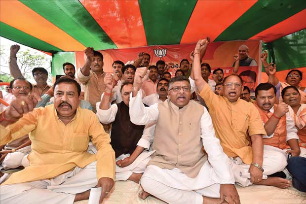PM Modi, Amit Shah lead BJP MPs nationwide fast against Parliament disruption