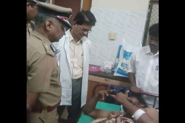 City Police Commissioner AK Viswanathan pays surprise visit to injured protesters