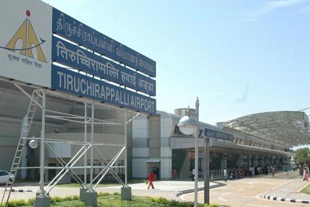 Sanskrit signboard in new terminal at Tiruchy International Airport fuels debate Sanskrit signboard in new terminal at Tiruchy International Airport fuels debate