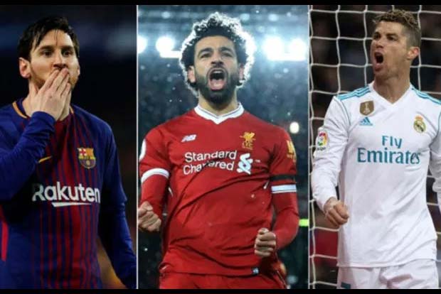 Salah, Ronaldo and Messi on Champions League awards shortlist