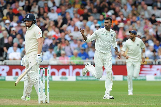 Pandya fifer gives India upper hand in third Test