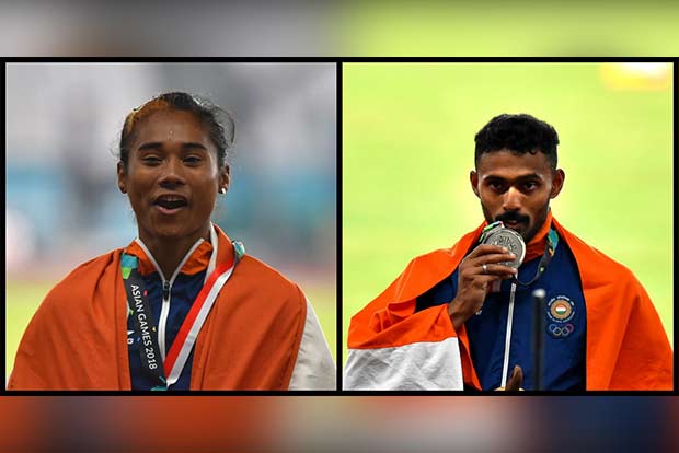 Hima shatters national record for 2nd time to win silver in 400m, Anas also second in mens event