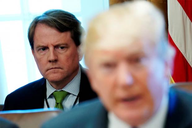 White House counsel McGahn to leave post - Trump