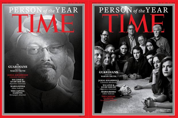 Time magazine names journalists including Khashoggi as Person of the Year