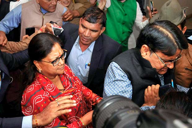 13 of 19 Rajasthan ministers lose elections, CM Vasundhara Raje retains her seat