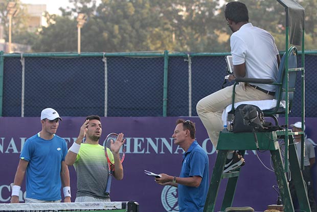 Baseline decision halts play in Chennai Open Challenger