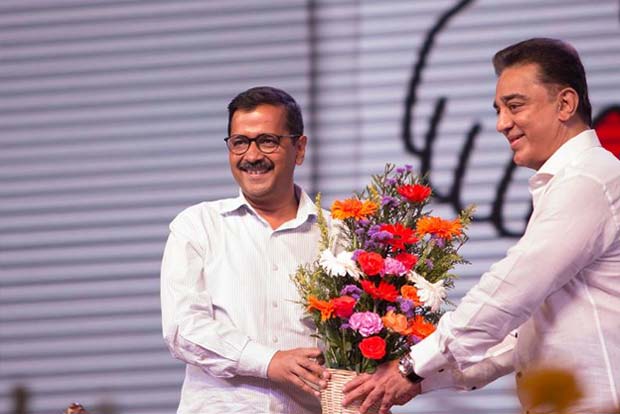 Kejriwal asks TN people to vote for Kamal Haasan