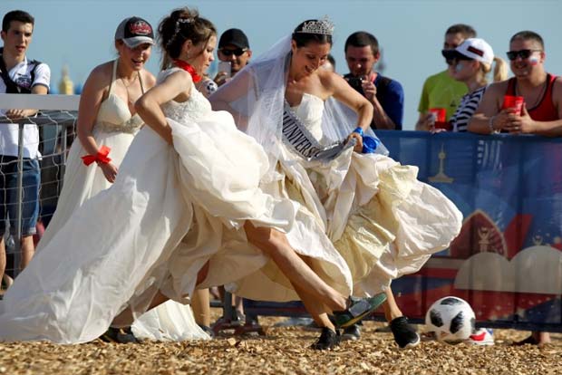 Brides enjoy match-making on World Cup stage Brides enjoy match-making on World Cup stage