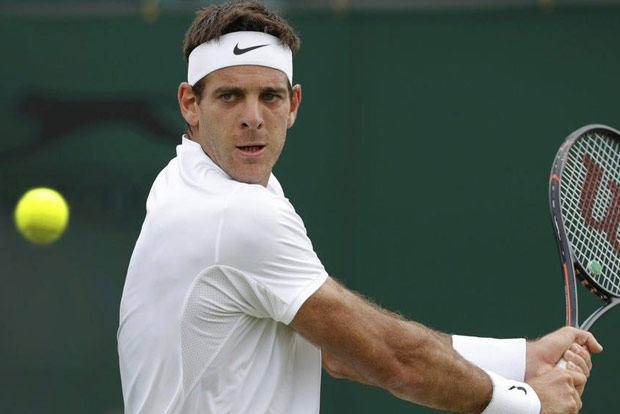 Del Potro rides big serve into Wimbledon round two