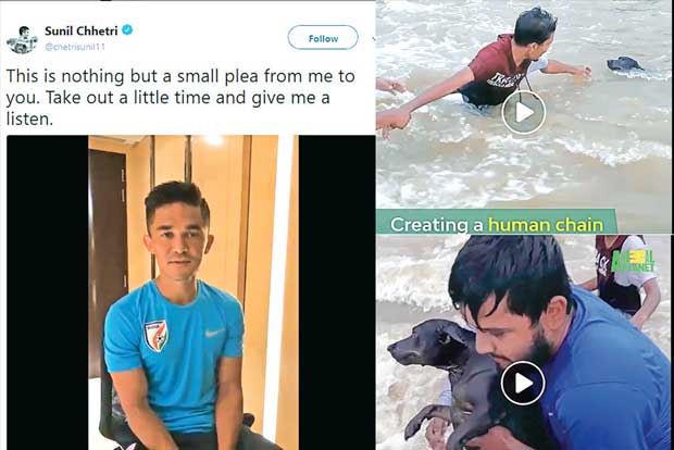 Trending in TN: Sunil Chhetris heartfelt appeal to Indian football fans and human chain saves dog in Sri Lankan flash floods