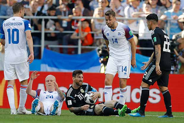 Iceland hold Argentina to 1-1 draw as Messi misses penalty