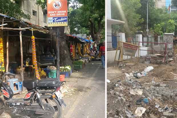 Venkatnarayana Road gives no relief to pedestrians
