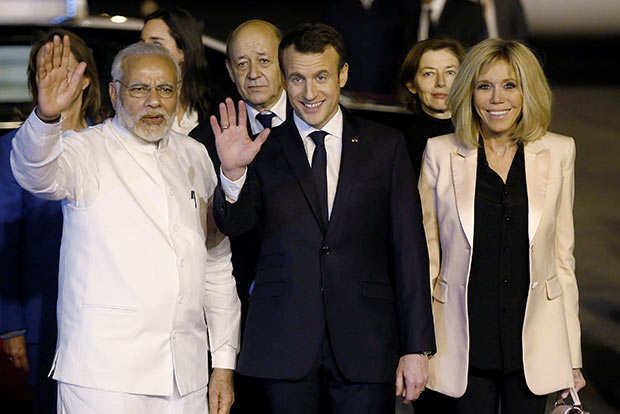 French President Macron arrives for four-day visit