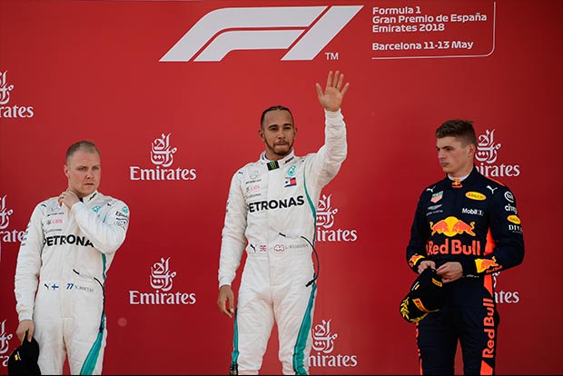 Mercedes’ Lewis Hamilton takes Spanish Grand Prix