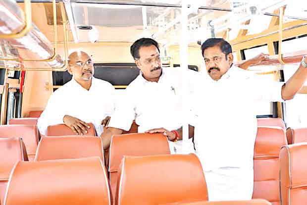 CM inspects Ashok Leyland’s swanky new model buses