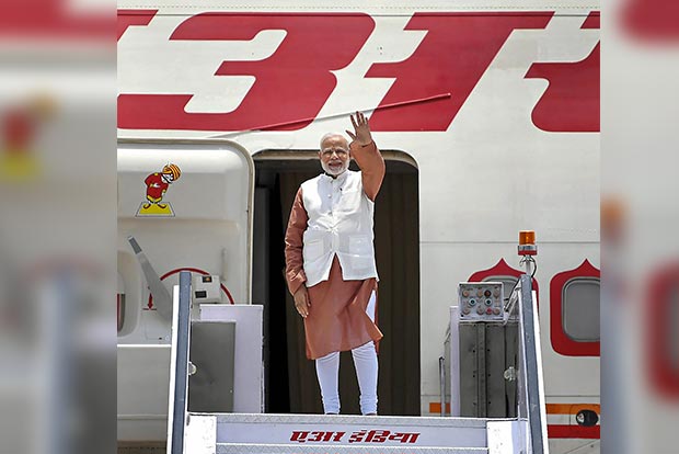 PM Modi arrives in Indonesia on the first leg of his three-nation tour