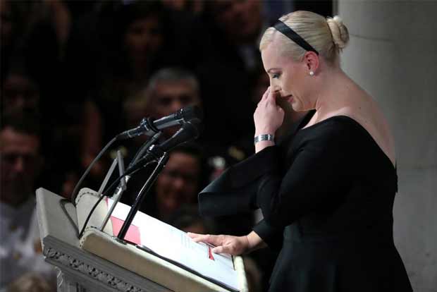 Meghan McCain pays tribute to her father with broadside against Trump