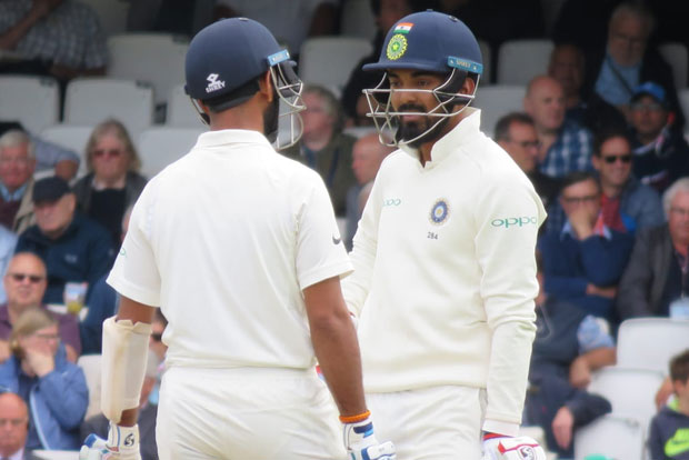 Rahul, Pujara take India to 53/1 at tea after Englands 332