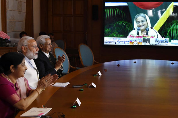 Modi, Hasina launch rail and power projects in Bangladesh via video link
