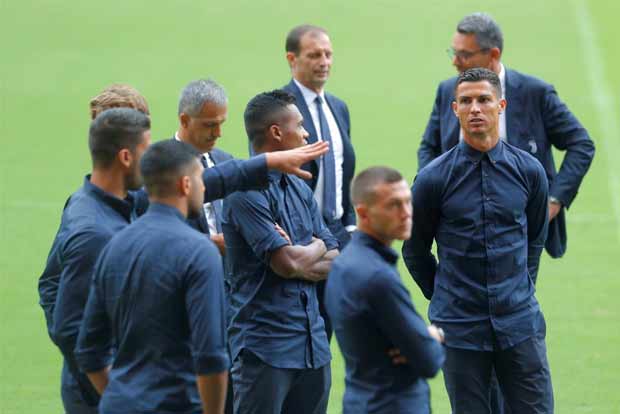 Firecrackers and bangers set off outside Juventus players hotel in Valencia