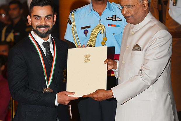 Cricket captain Kohli, lifter Chanu bask in Khel Ratna glory