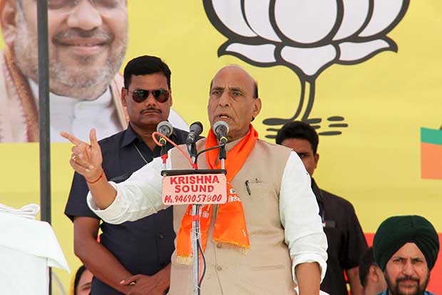 No option but to abolish articles 370, 35A if someone talks about separate PM for Jammu-Kashmir: Rajnath